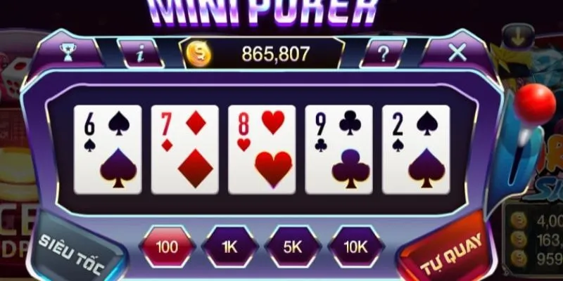Mini Poker là lựa chọn tuyệt vời cho người yêu thích casino