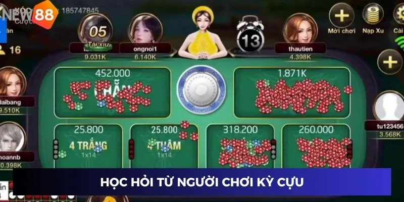 Phương Pháp Đánh Xóc Đĩa Online - Chiến Lược Cược Lợi Nhuận Tại New88 4 Học hỏi từ người chơi kỳ cựu